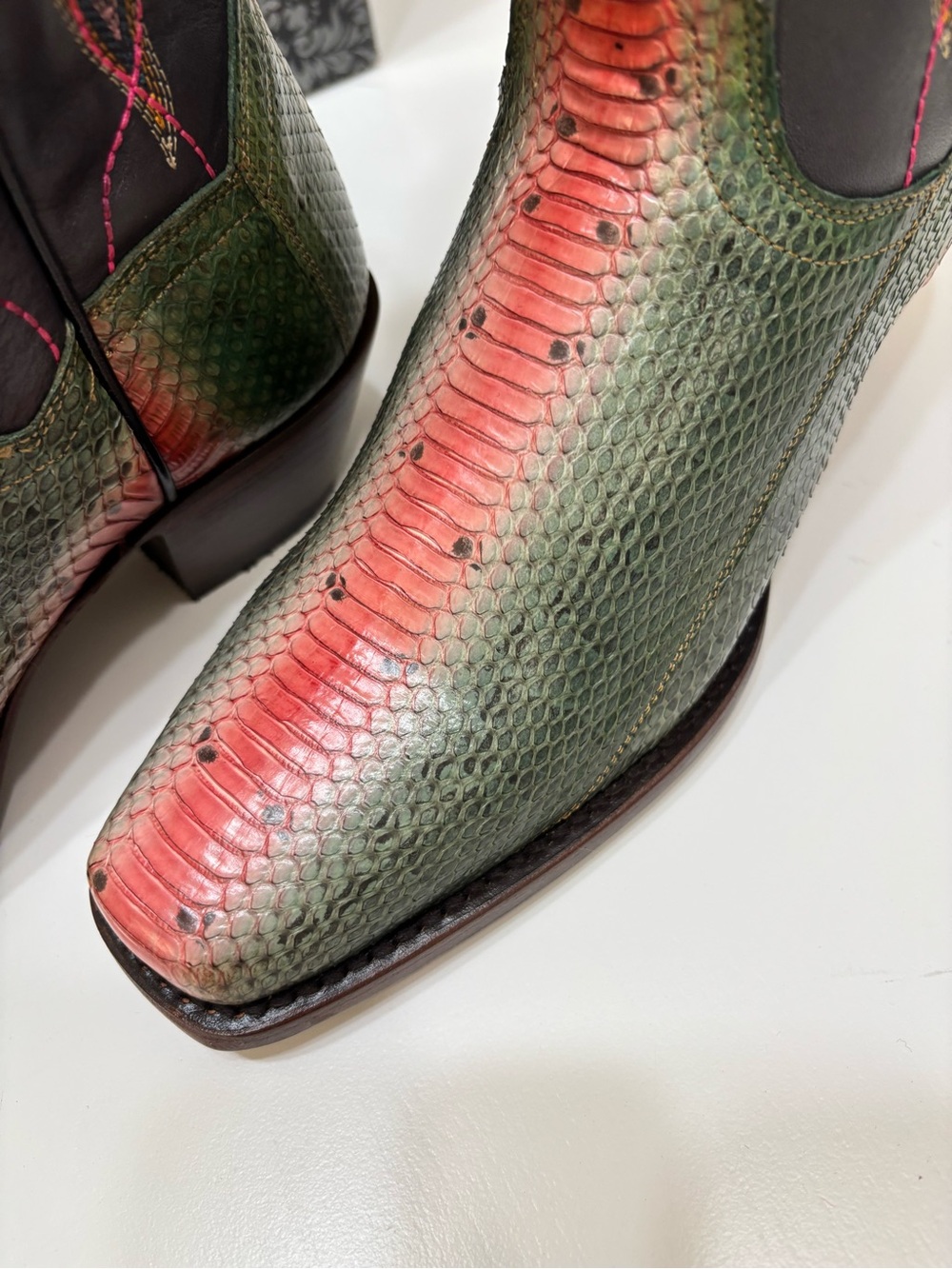 🐍 Dan Post Genuine Watersnake Cowboy Boots — NWT — Sz 7 - Picture 9 of 11